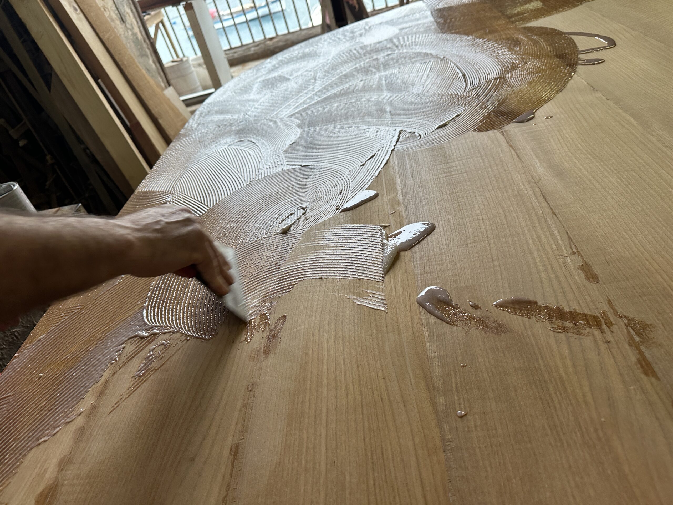 "Handcrafted veneer replacements on wooden surface in Malta"